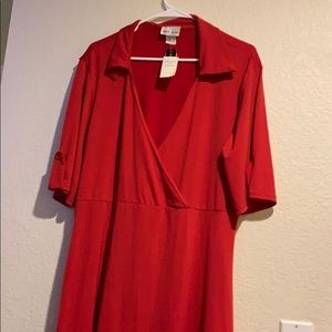 Red dress that crosses